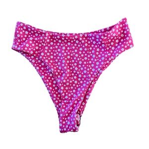 SHEIN Women’s Pink Floral Cheeky Bikini Bottoms Small